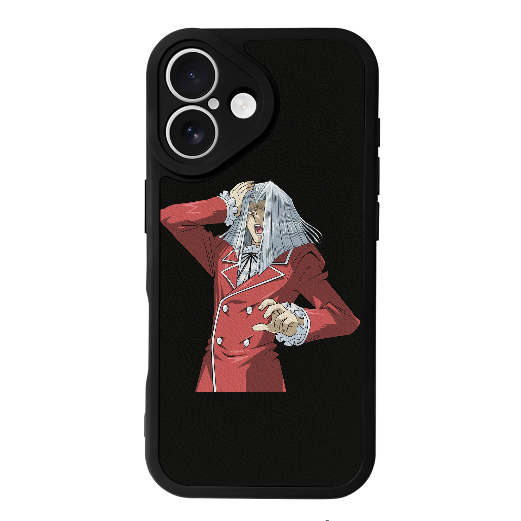 （画像用） 遊☆戯☆王 Yu-Gi-Oh! 【iPhone 16シリーズ対応】シリコンスマホケース（レザー調） 材質：シリコン